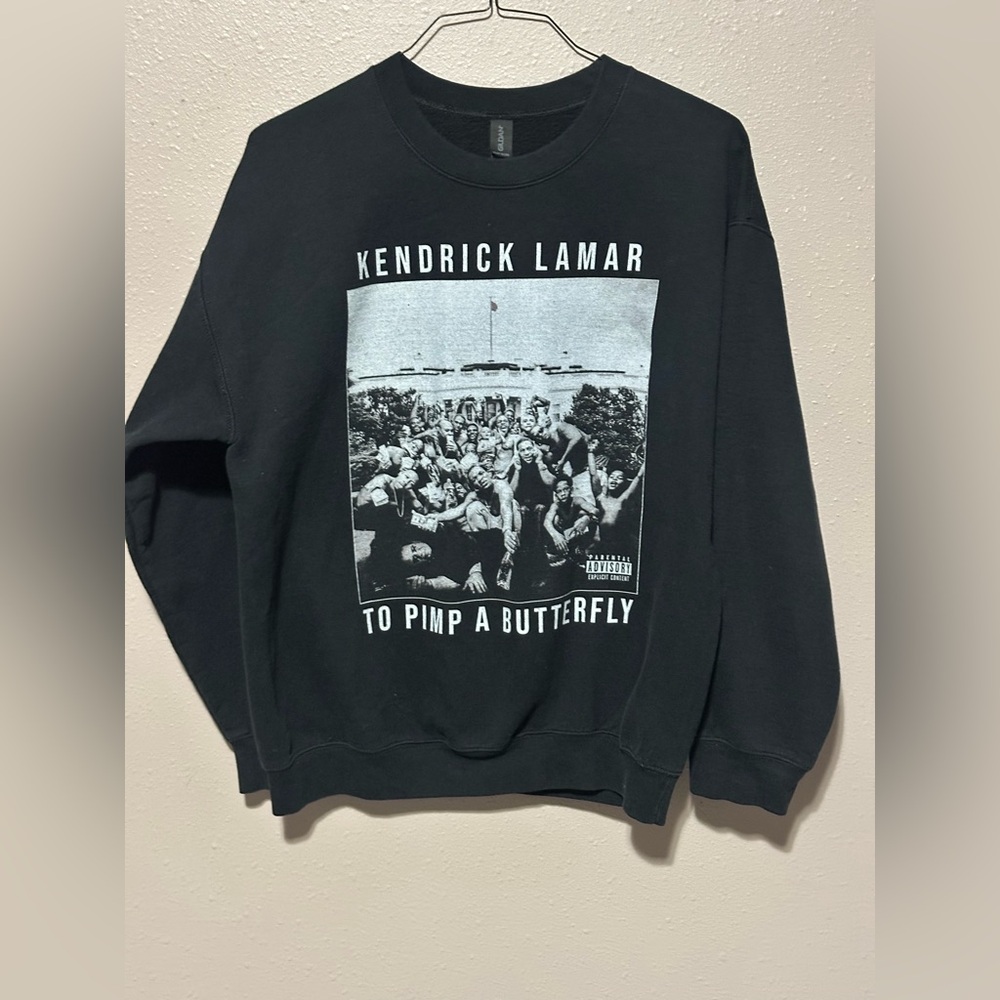 Kendrick Lamar To Pimp a Butterfly - Color Black and White Sweater - Sz L.